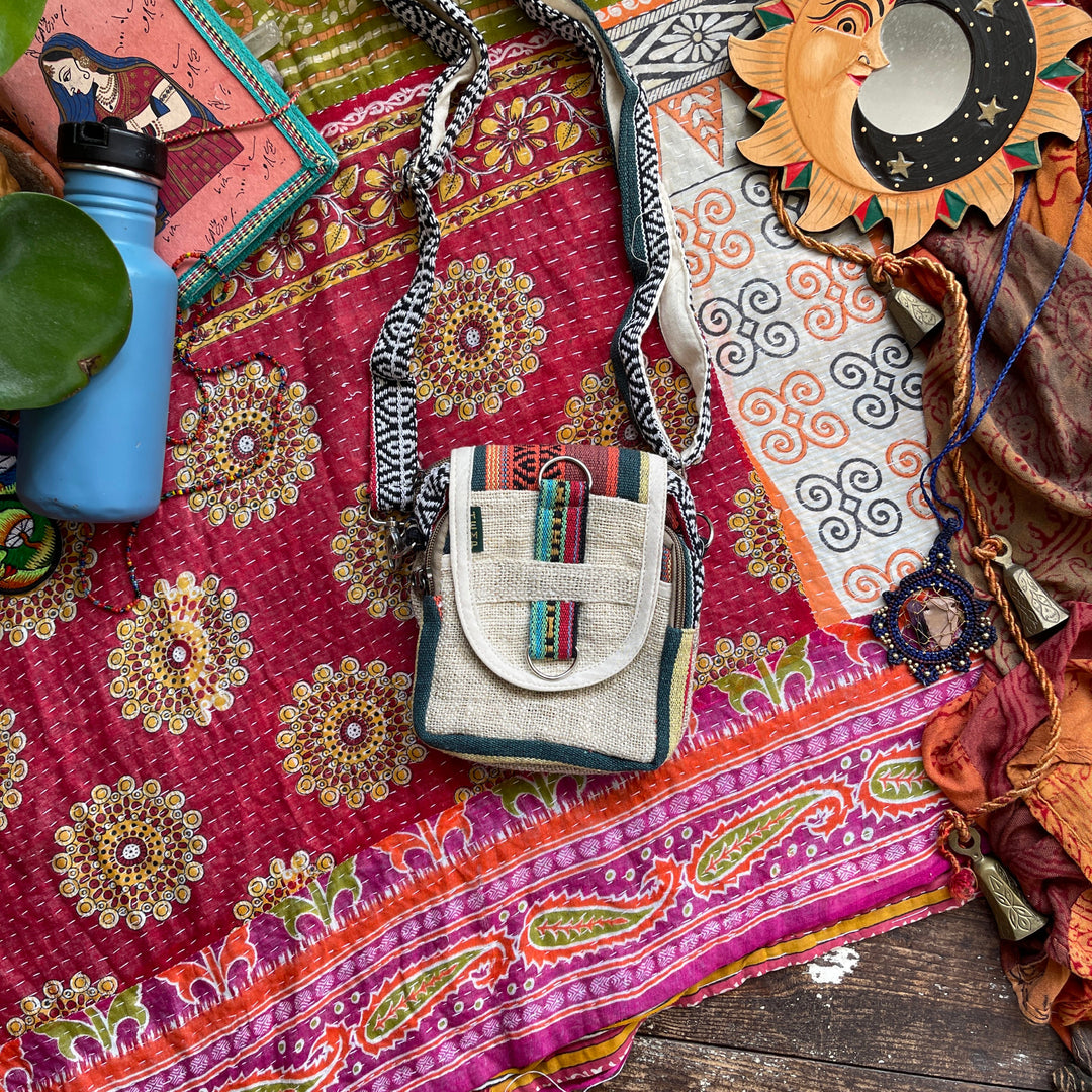 Thai Weave Hemp Shoulder Festival Bag, Handmade Fair Trade, Long Strap –  Lulu Art House